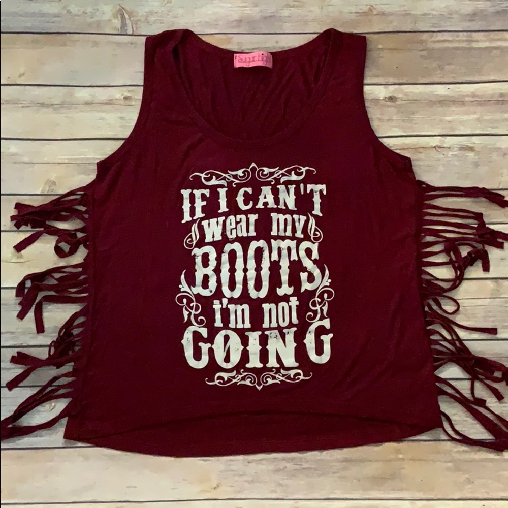 Sugar High Fringed Tank Top